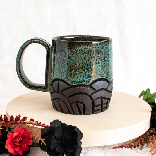 Carved Mug- 12oz